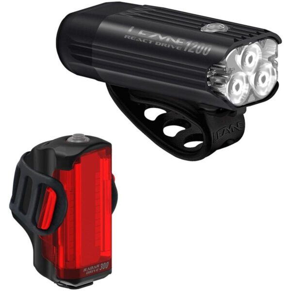 cycleXperience - 07102091 - Lezyne LAMPEN SET VOOR EN ACHTER RADARREACT LED - Zwart - 1