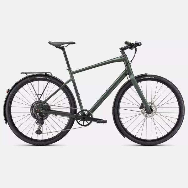 cycleXperience - 92421-53XX - Specialized - Sirrus X 4.0 EQ - Satin Oak Green Metallic Black Reflective - 6
