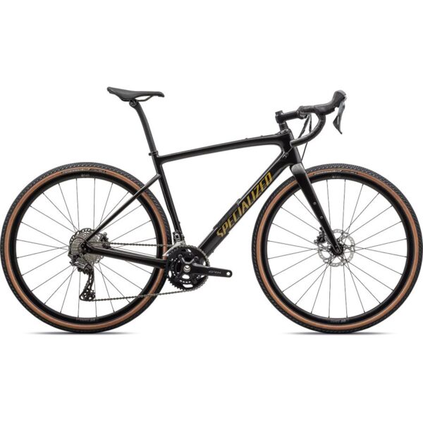 cycleXperience - 95423-53XX - Specialized - Diverge Comp Carbon - Gloss Obsidian Harvest Gold Metallic - 4